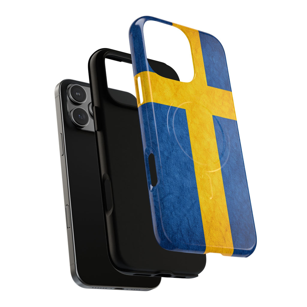 Zweeds Vlag Slank MagSafe Hoesje | Ultra-Sterk Beschermend Ontwerp