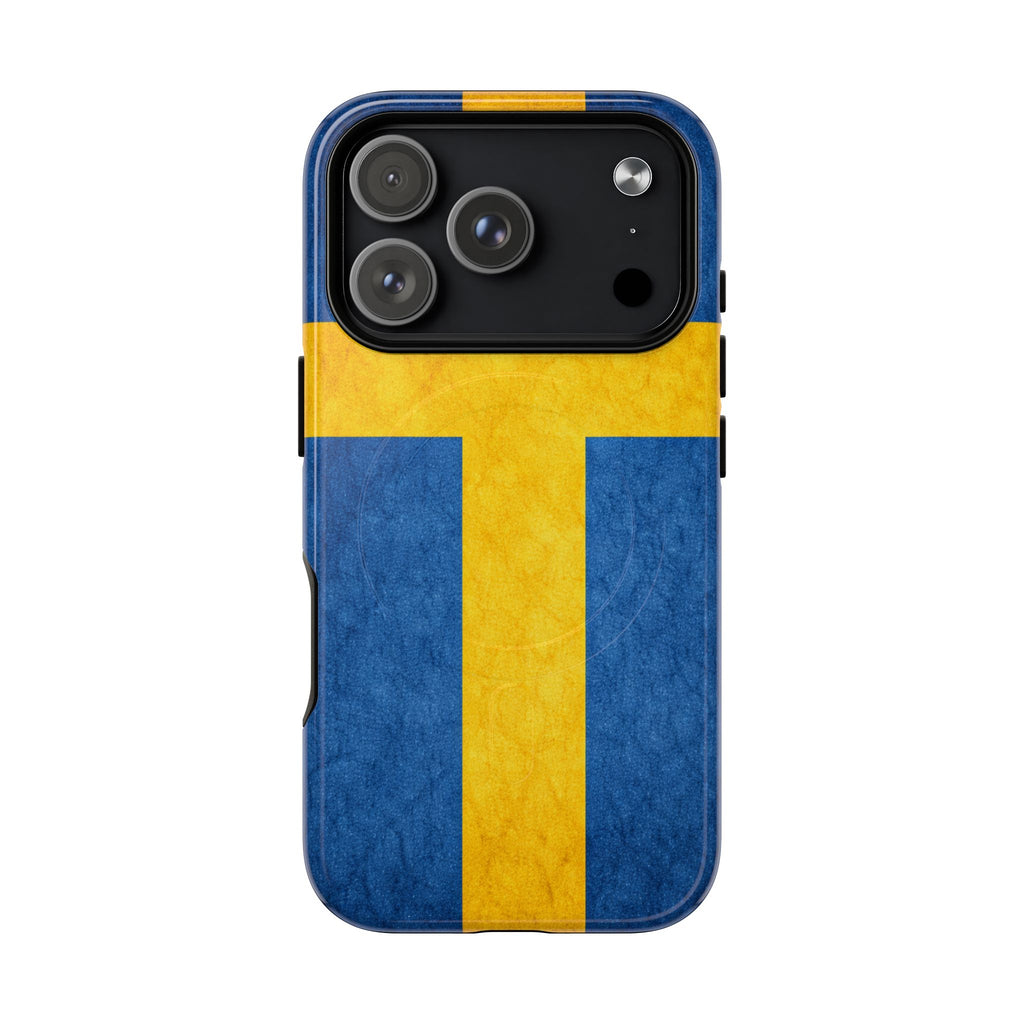 Zweeds Vlag Slank MagSafe Hoesje | Ultra-Sterk Beschermend Ontwerp