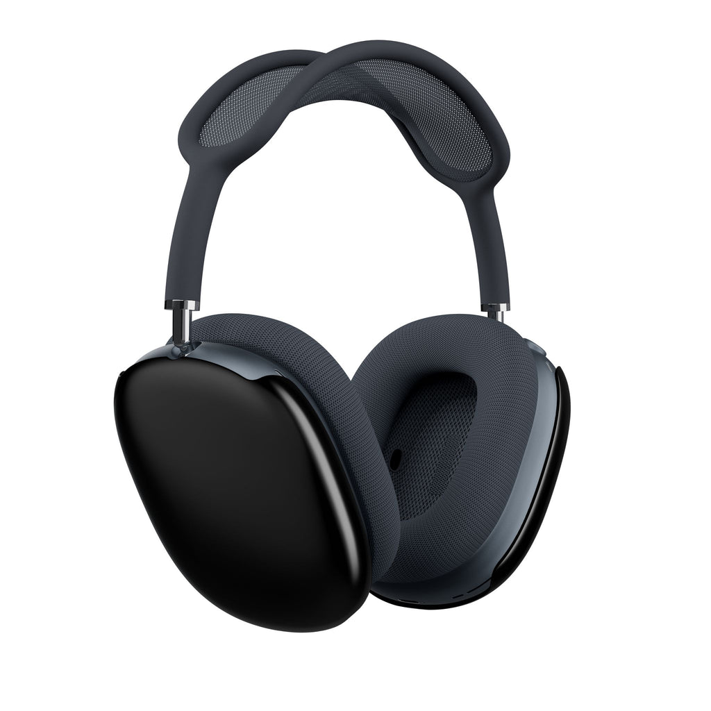 Onyx AirPods Max ear cup covers with matte and glossy finish, angled view.