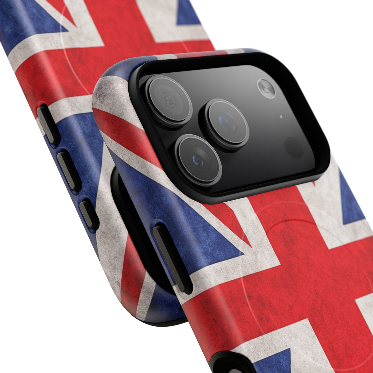 Slank MagSafe Hoesje met Britse Vlag | Ultra-Sterk Beschermend Ontwerp