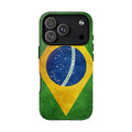 Braziliaanse Vlag Slim MagSafe Hoesje | Ultraslank en Beschermend Ontwerp