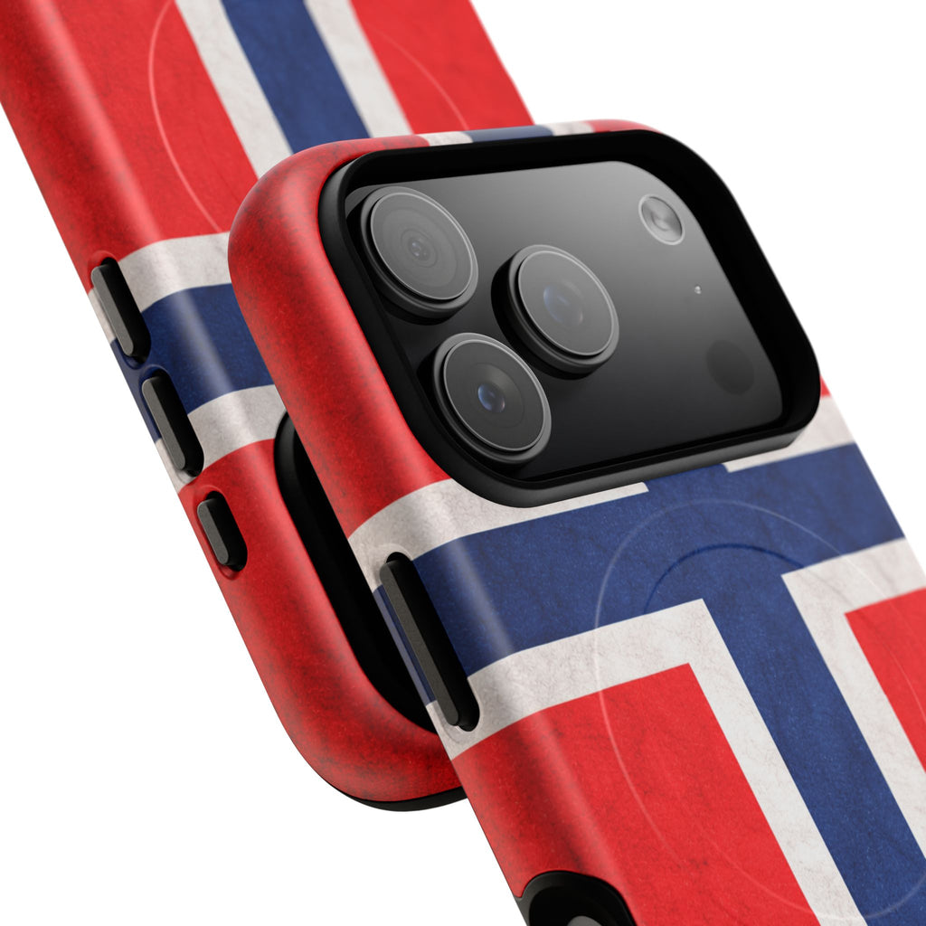 Noorse Vlag Slimme MagSafe Hoes | Ultra-Sterk Beschermend Ontwerp