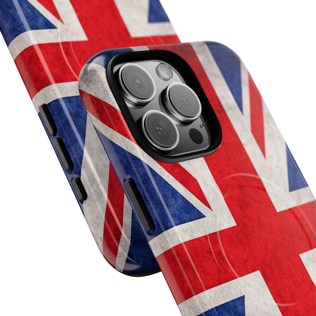 Slank MagSafe Hoesje met Britse Vlag | Ultra-Sterk Beschermend Ontwerp