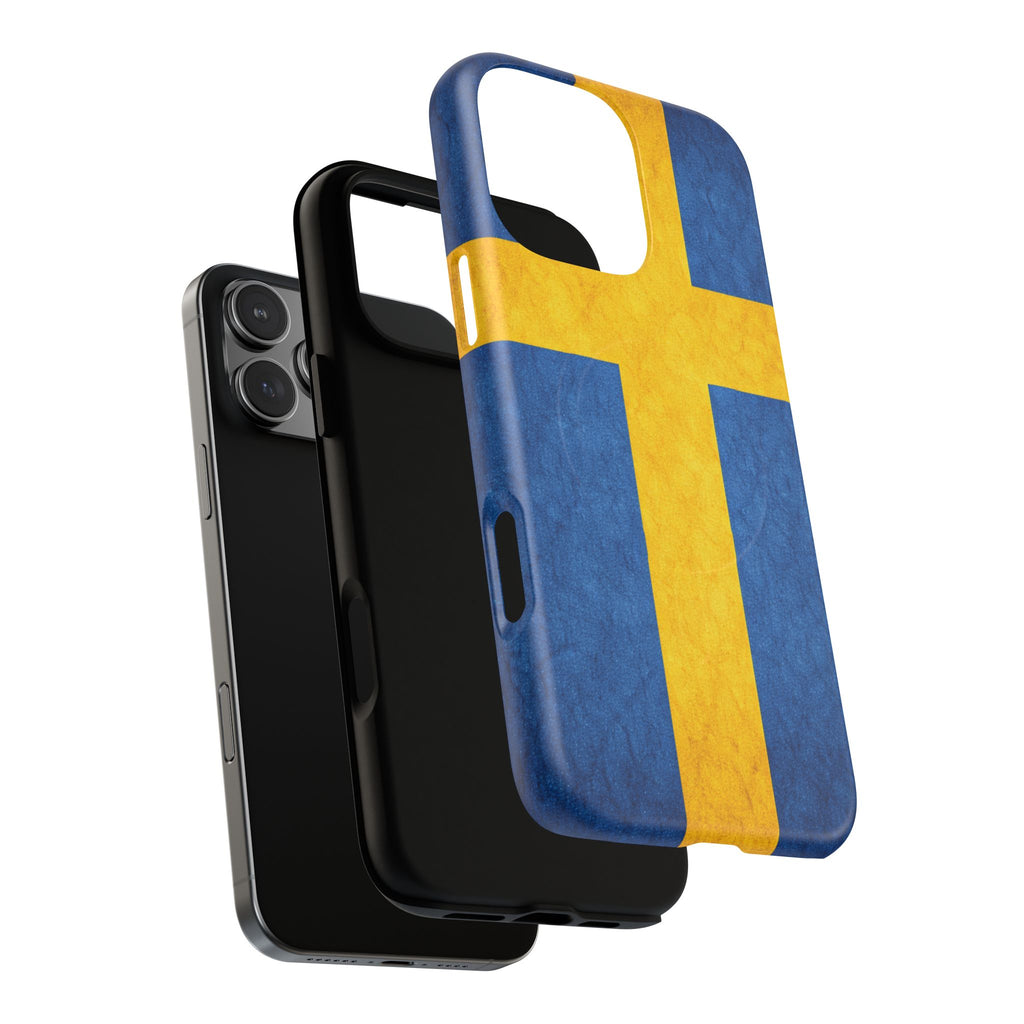 Zweeds Vlag Slank MagSafe Hoesje | Ultra-Sterk Beschermend Ontwerp