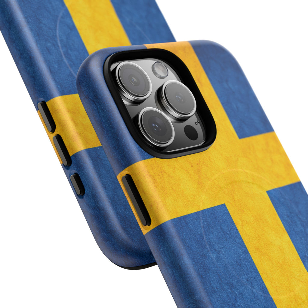Zweeds Vlag Slank MagSafe Hoesje | Ultra-Sterk Beschermend Ontwerp