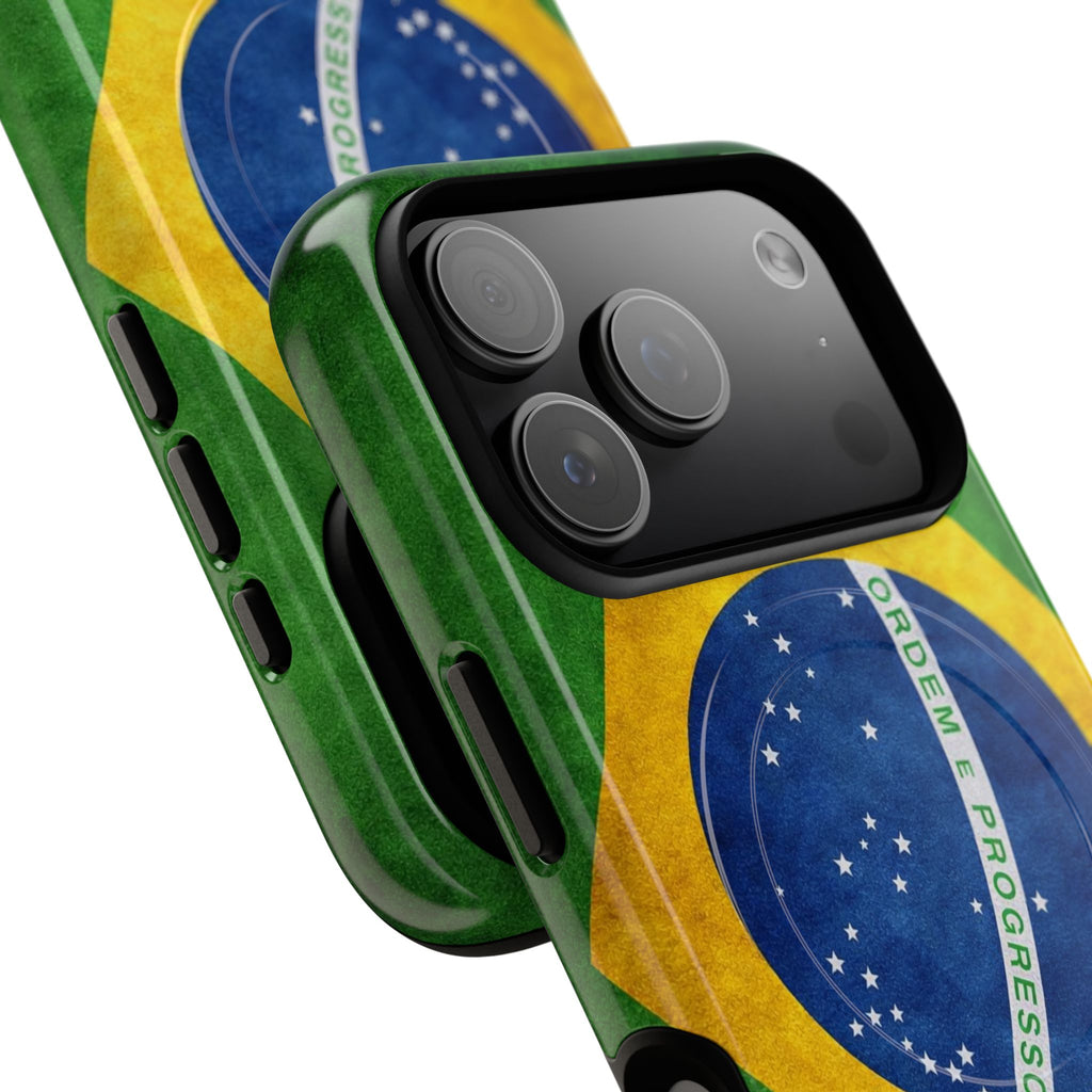Braziliaanse Vlag Slim MagSafe Hoesje | Ultraslank en Beschermend Ontwerp