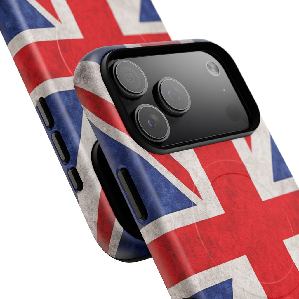 Slank MagSafe Hoesje met Britse Vlag | Ultra-Sterk Beschermend Ontwerp