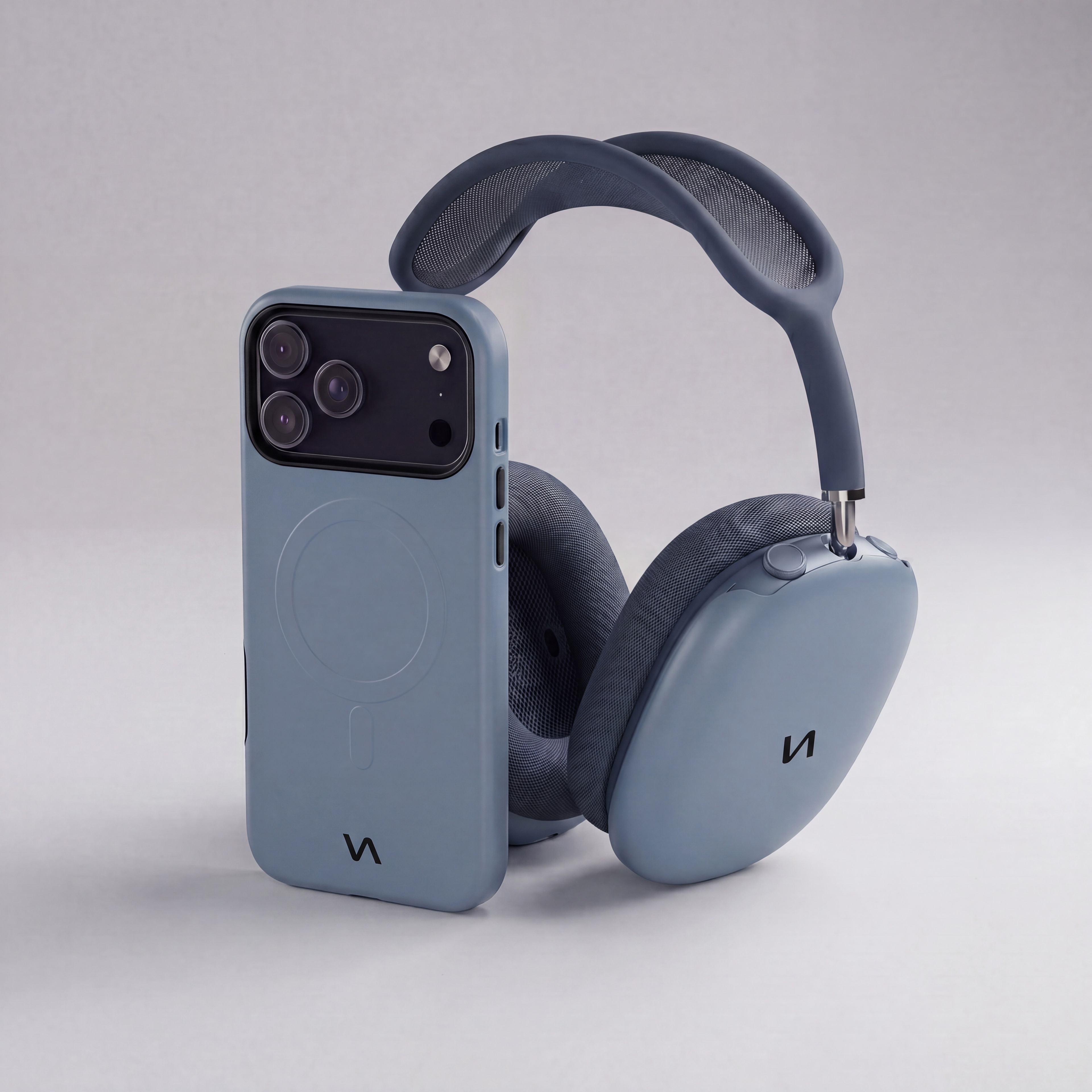 Steel Mist Bundle – MagSafe Case & AirPods Max Covers | VitaAurea